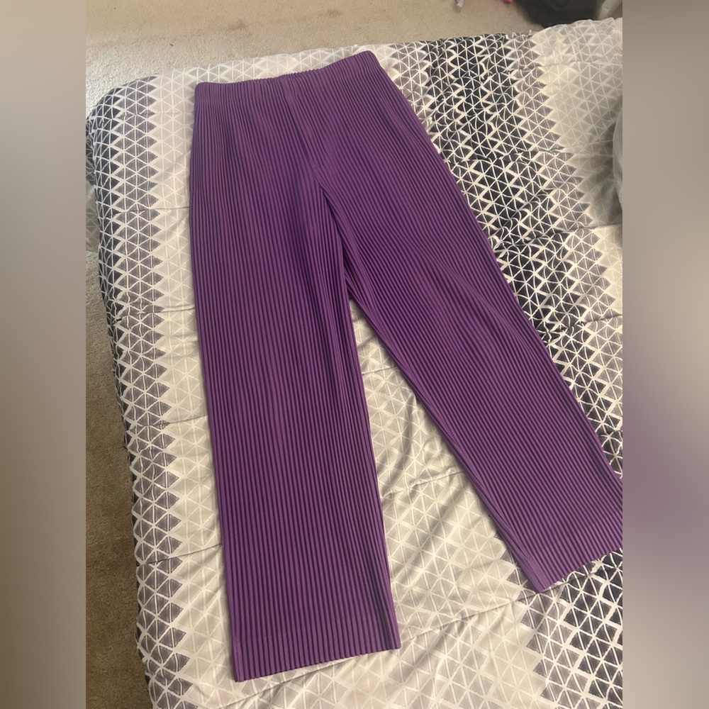 Homme Plissé Issey Miyake Purple Pleated Pants